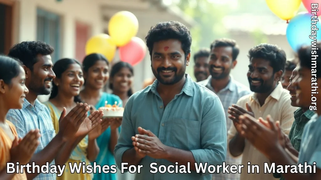 Community celebrating social worker birthday together