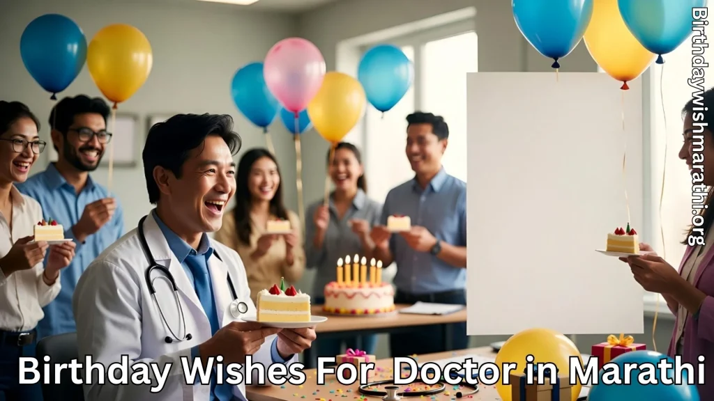 Doctors celebrating birthday and birthday wishes for doctor in marathi text