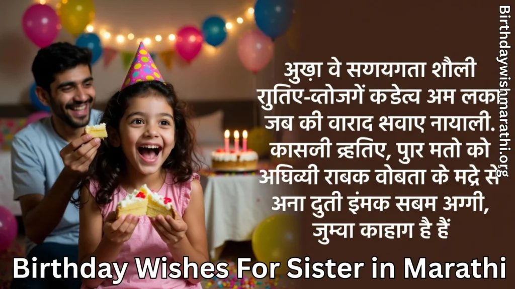 Little girl birthday celebration with cake and father