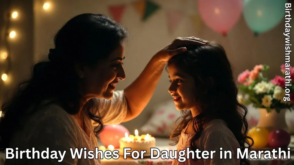 Mother blessing daughter during birthday celebration