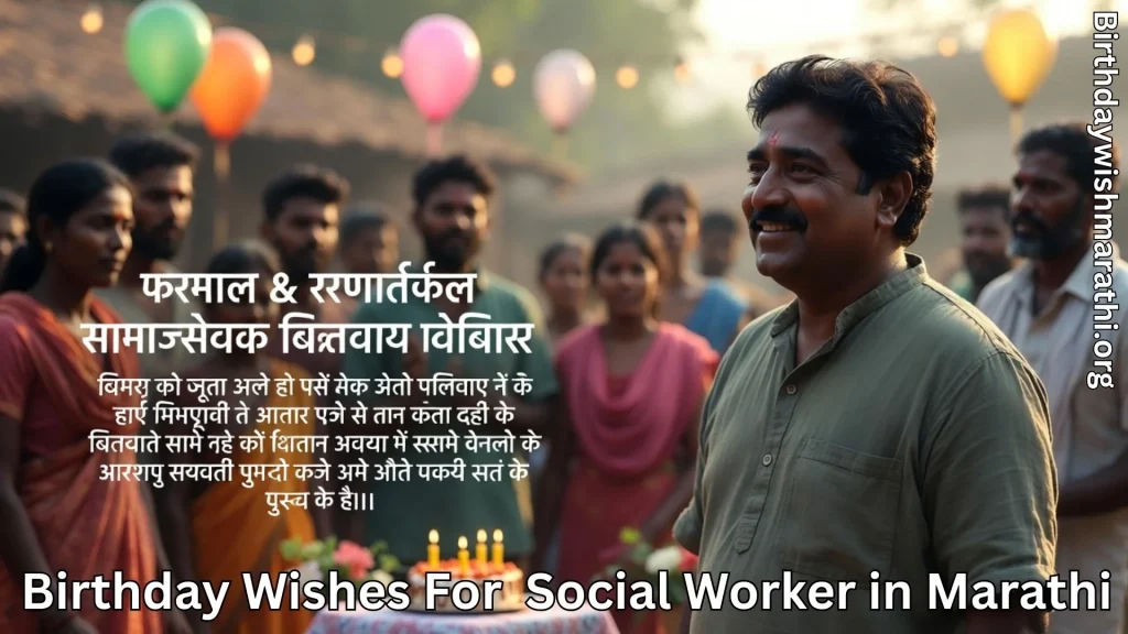 Social worker celebrating birthday and birthday wishes for social worker in marathi text