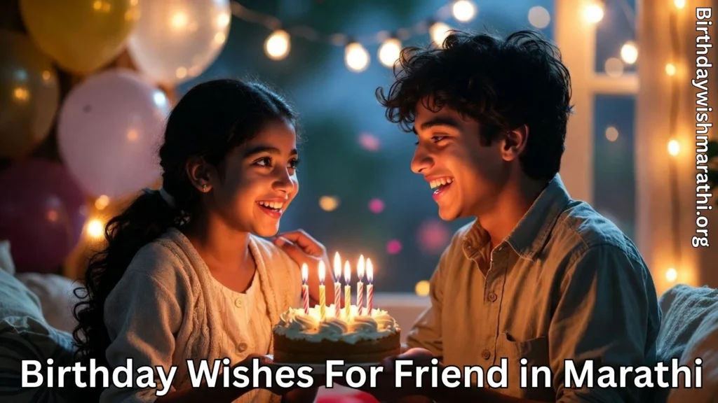 Two friends celebrating birthday with cake and candles