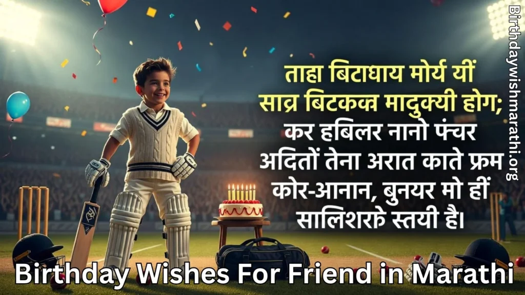 Young cricketer celebrating birthday with cake in stadium