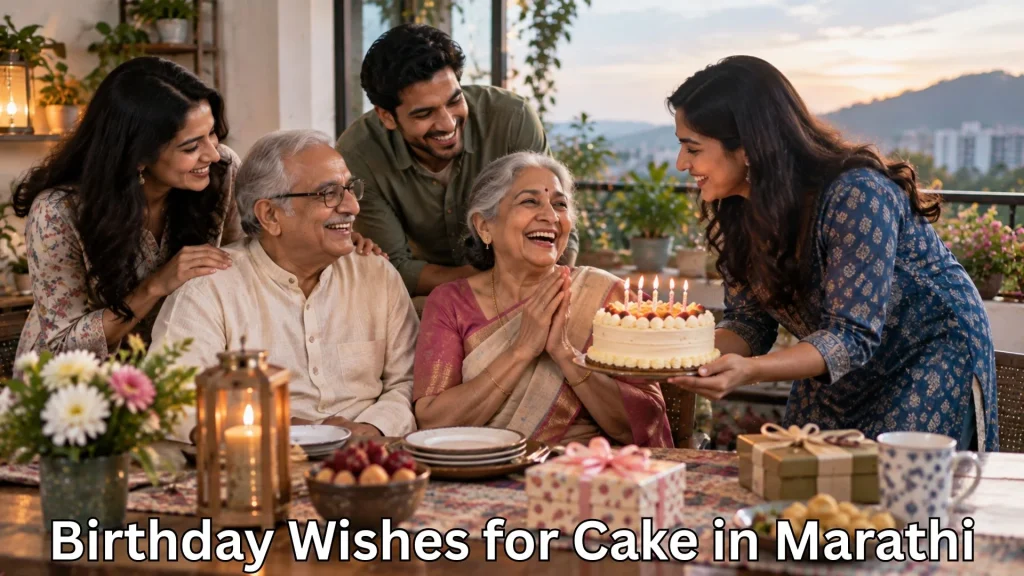 Family celebrating a birthday with cake and candles
