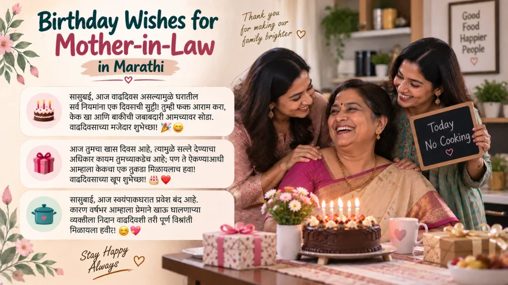 Mother-in-law celebrating her birthday with family and cake