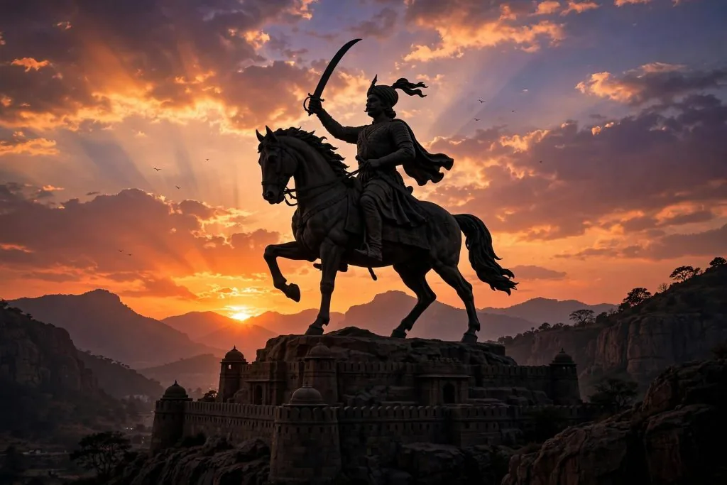 shivaji maharaj birthday wishes in marathi - maratha warriors honoring chhatrapati shivaji maharaj